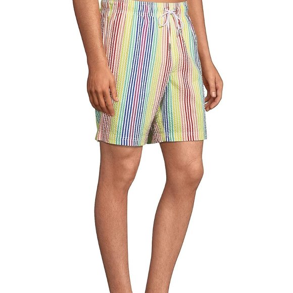 NWT Lands' End Men's Lined 7in Hybrid Swim Short Swim Trunks Size XXL $50 Y338 - Picture 2 of 5